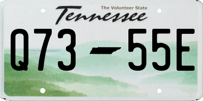 TN license plate Q7355E