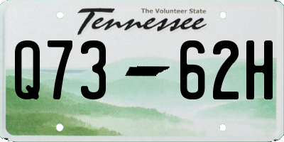 TN license plate Q7362H