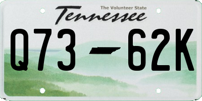 TN license plate Q7362K