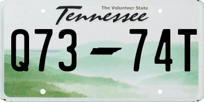 TN license plate Q7374T