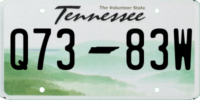 TN license plate Q7383W
