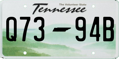 TN license plate Q7394B