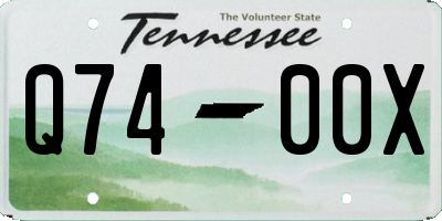 TN license plate Q7400X