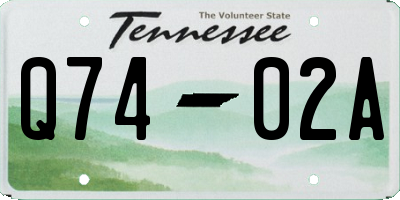 TN license plate Q7402A