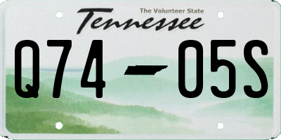 TN license plate Q7405S