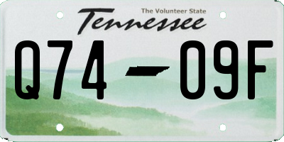 TN license plate Q7409F