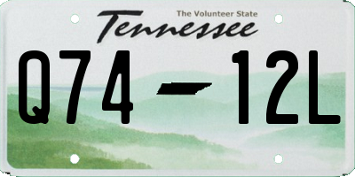 TN license plate Q7412L