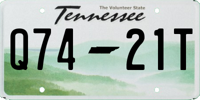 TN license plate Q7421T