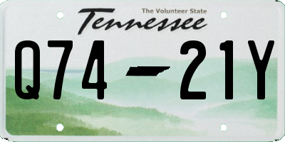 TN license plate Q7421Y