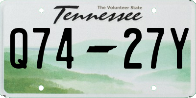 TN license plate Q7427Y
