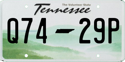 TN license plate Q7429P