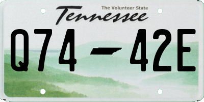 TN license plate Q7442E