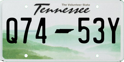TN license plate Q7453Y