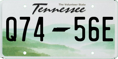 TN license plate Q7456E