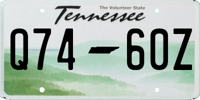 TN license plate Q7460Z