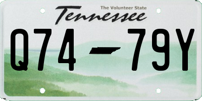 TN license plate Q7479Y