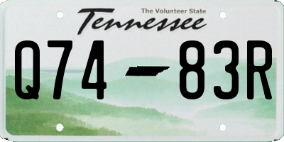 TN license plate Q7483R