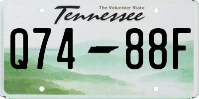 TN license plate Q7488F