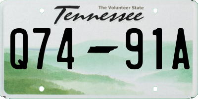 TN license plate Q7491A