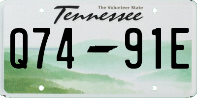 TN license plate Q7491E