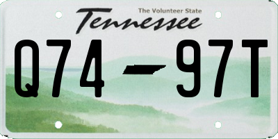 TN license plate Q7497T