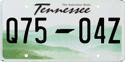 TN license plate Q7504Z