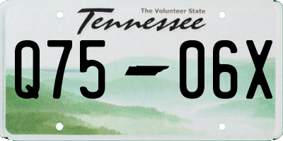TN license plate Q7506X