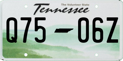 TN license plate Q7506Z