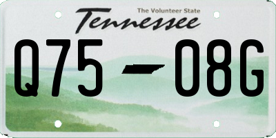 TN license plate Q7508G