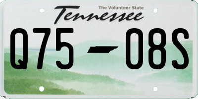 TN license plate Q7508S