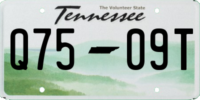 TN license plate Q7509T