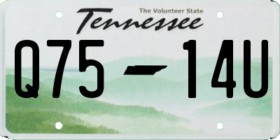 TN license plate Q7514U