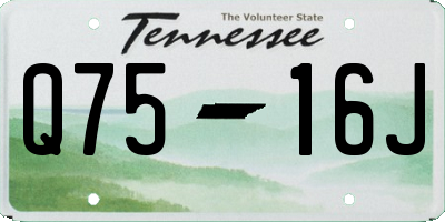 TN license plate Q7516J