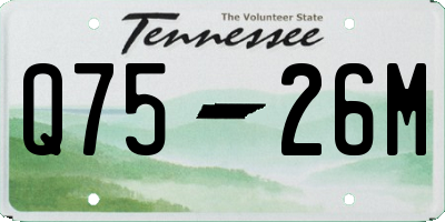 TN license plate Q7526M