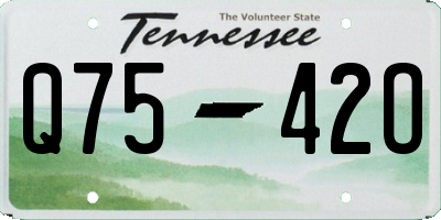 TN license plate Q7542O