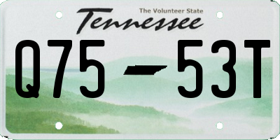 TN license plate Q7553T