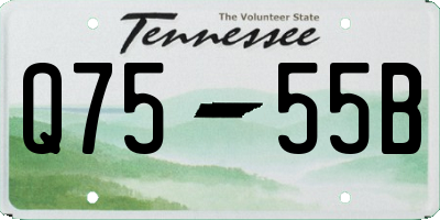 TN license plate Q7555B