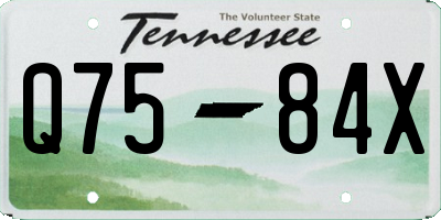 TN license plate Q7584X