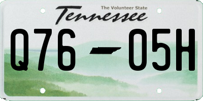 TN license plate Q7605H