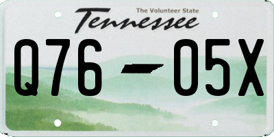 TN license plate Q7605X