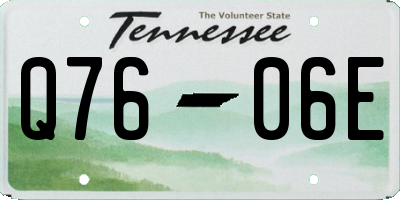 TN license plate Q7606E