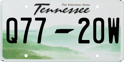 TN license plate Q7720W