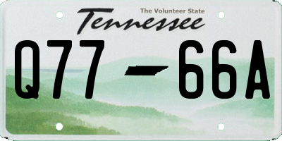 TN license plate Q7766A