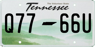 TN license plate Q7766U