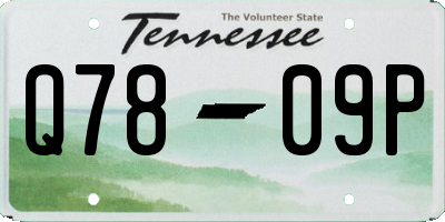 TN license plate Q7809P