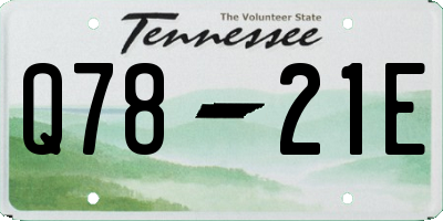 TN license plate Q7821E