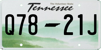 TN license plate Q7821J