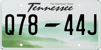 TN license plate Q7844J
