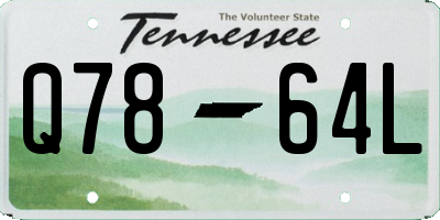 TN license plate Q7864L