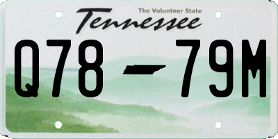 TN license plate Q7879M